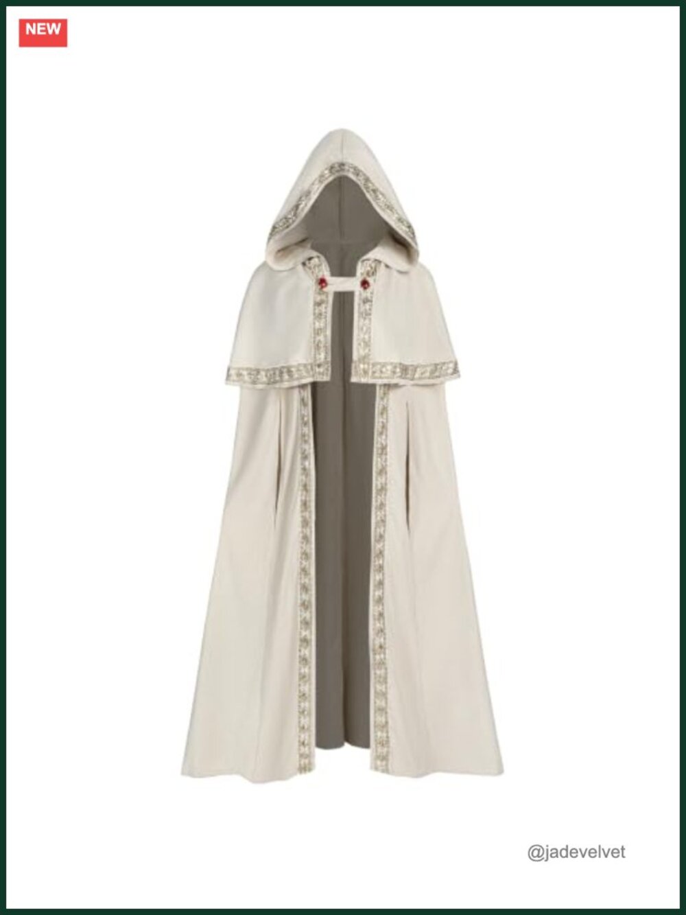 Hooded Cloak Medieval Renaissance Cape Arm Slits Brushed Twill Women